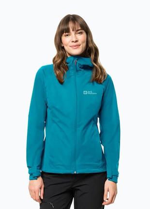 Urbanshop com ua куртка дощовик жіноча jack wolfskin highest peak блакитна 1115121_1281_001 розміри запитуйте