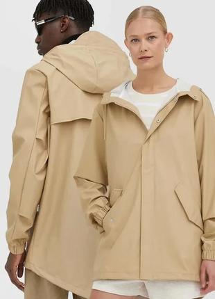 Urbanshop дощовик rains 18010 fishtail jacket колір бежевий перехідна 18010.24-24sand розмір: l