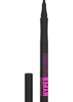 Жидкая подводка для глаз maybelline new york hyper precise liquid eyeliner, black, 1 г1 фото