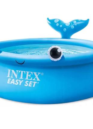 Детский бассейн intex easy set в виде "веселого кита" 183 х 51 см.1 фото