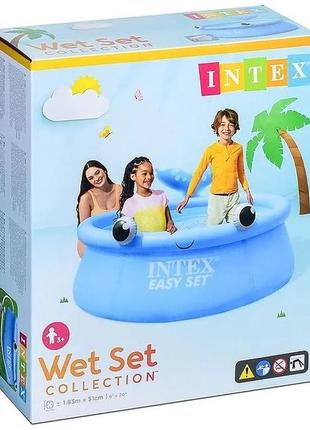 Детский бассейн intex easy set в виде "веселого кита" 183 х 51 см.5 фото