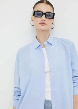 Alloriginal бавовняна сорочка samsoe samsoe жіноча relaxed класичний комір розмір: s, l