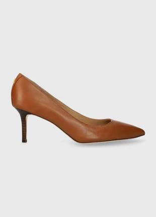Urbanshop com ua шкіряні туфлі lauren ralph lauren lanette колір коричневий 802940602002 розміри запитуйте