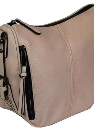 Стильна жіноча сумка, тканина екошкіра, 1 довга ручка, 1 відділення,4 кольори (2718-4) рожевий3 фото