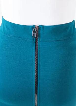 Женская  молодежная юбка  "ирен", ткань трикотаж алекс, р-р 42,44,46,50 зеленая4 фото