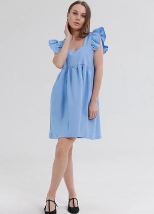 Подростковый сарафан для девочки размер 146, 152, 158, 164 голубой