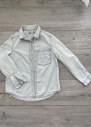 Тоненька джинсова сорочка zara