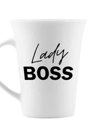 Чашка 360мл фарфор lady boss в под. коробці 1698 тм kvarta