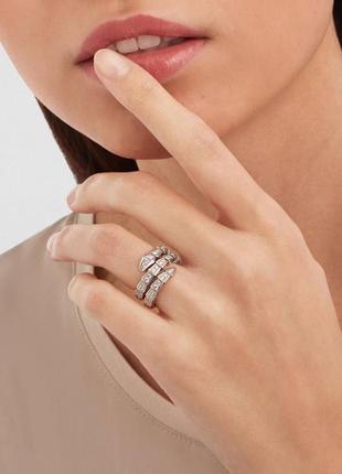 Серебряная кольца колечко в стиле bulgari3 фото
