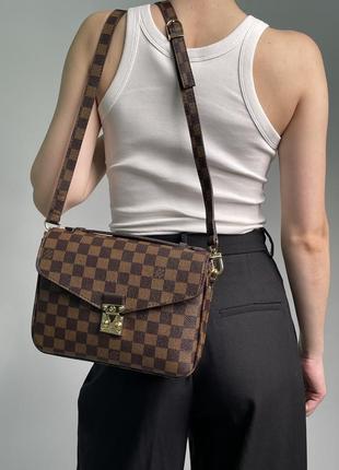 Сумка у стилі louis vuitton pochette metis brown8 фото