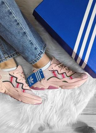 Жіночі кросівки adidas ozweego рожеві2 фото