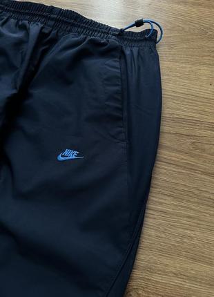Нейлоновые винтажные брюки nike/ широкие брюки nike logo (drill, vintage)3 фото