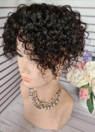 Накладка топпер макушка челка 100% натуральный волос.