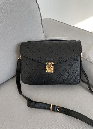 Сумка у стилі louis vuitton pochette metis black1 фото