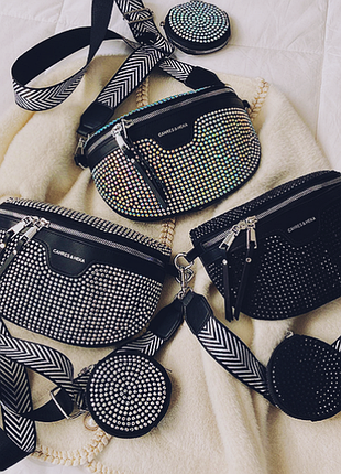 Женская бананка нагрудная сумка слинг кроссбоди сумочка жіноча 1398