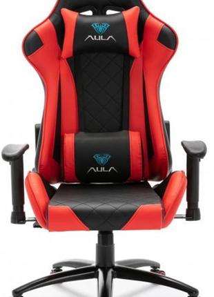 Крісло для геймерів aula f1029 gaming chair black/red (6948391286181)1 фото