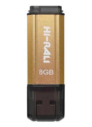 Флеш-накопичувач usb 8gb hi-rali stark series gold (hi-8gbstgd)