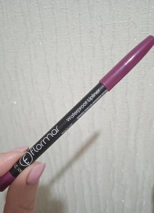 Водостійкий олівець для губ flormar waterproof lipliner 218