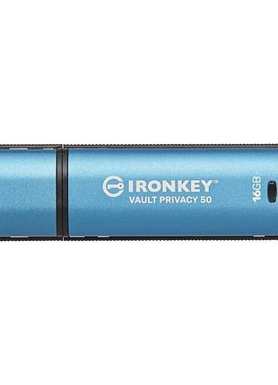 Флеш-накопичувач usb3.2 16gb kingston ironkey vault privacy 50 type-a blue (ikvp50/16gb)