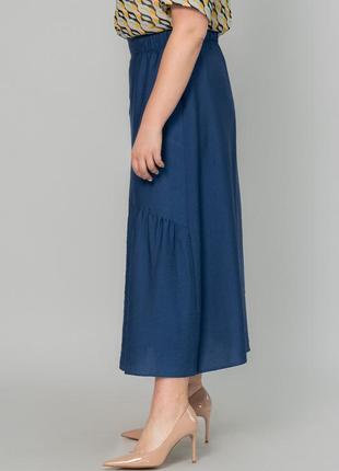 Легкая женская расклешенная летняя длинная юбка больших размеров2 фото