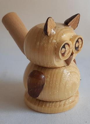 Статуетка свистулька дерев'яна сова