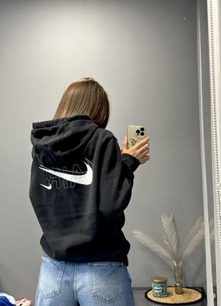 Худи кофта nike swoosh на спине и центр лого