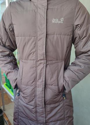 Стильна зимова жіноча куртка jack wolfskin stormlock active microguard silver puffer women jacket