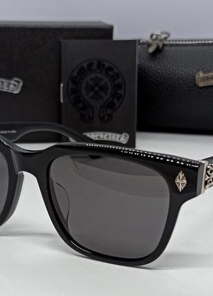 Chrome hearts givenhed 2 сонцезахисні окуляри унісекс чорні з сріблястим логотипом
