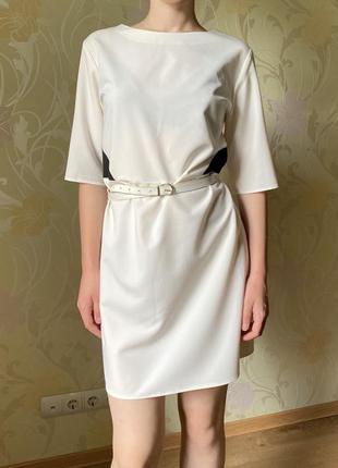 Идеальное платье/туника классическое элегантное белое