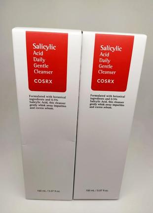 Бестселер пінка для вмивання із саліциловою кислотою cosrx — salicylic acid daily gentle cleanser