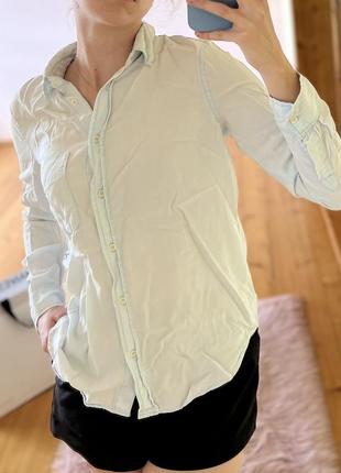 Базовая рубашка нежно голубого кольра