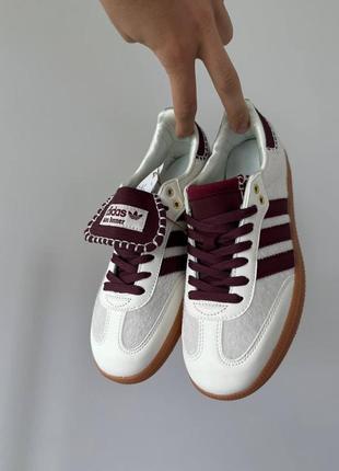 Жіночі кросівки в стилі adidas x wales bonner cream white.