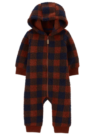 Чоловічок шерпа картерс комбінезон carters коричневий у клітинку