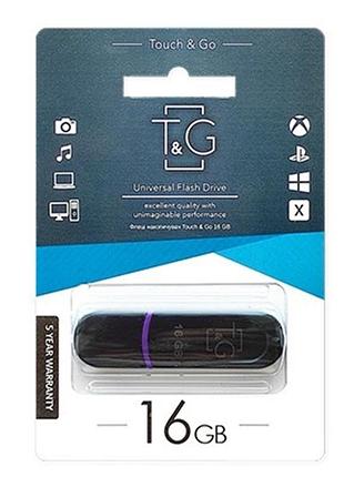 Флеш-накопичувач usb 16gb t&g 012 classic series black (tg012-16gbbk)