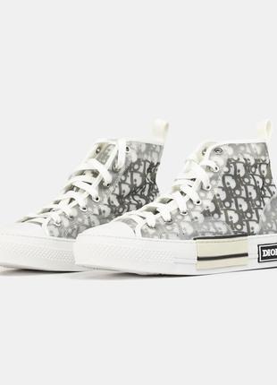 Кеди в стилі діор dior b23 high top logo oblique7 фото