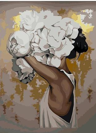 Картина за номерами "дівчина в трояндах"