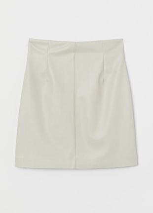 Кожзам кожаная юбка мини юбка h&m