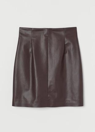 Спідниця спідниця шкіряна кожзам міні h&m (не zara)