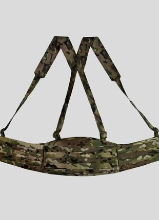 Тактичний пояс mbm war belt meg gen.6 з карманом під балістичний пакет 90*15 multicam original