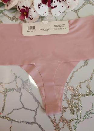 Женские бесшовные стринги с широким боком высокая посадка