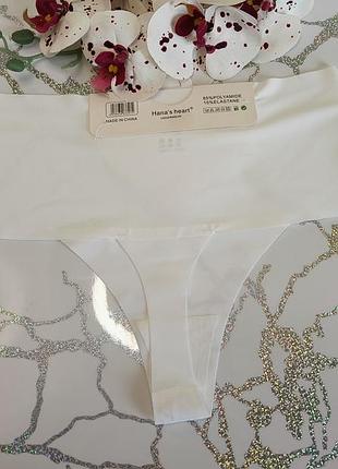 Женские бесшовные стринги с широким боком высокая посадка