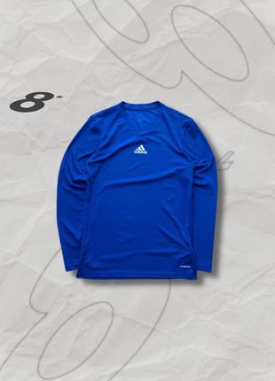 Спортивный лонгслив adidas center logo aeroready / кофта для бега / лонгслив для бега / рашгард