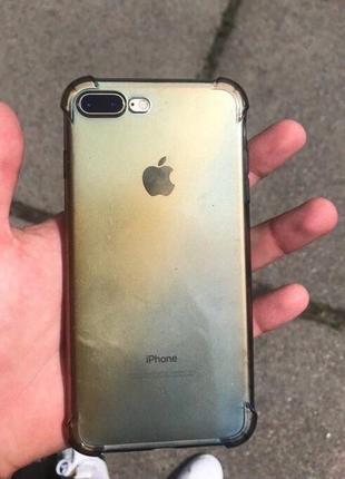 Прозрачный силиконовый чехол на iphone 7/8+