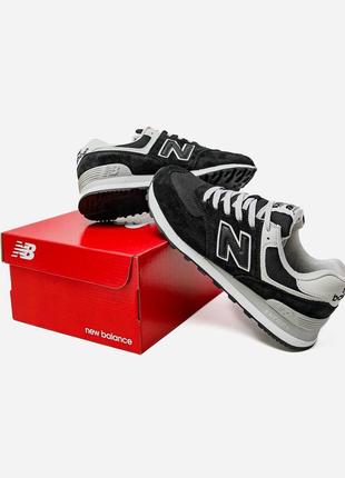 New balance  574 black/white1 фото