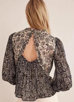 Блуза boden зі структурованої 100% віскози, машинне прання