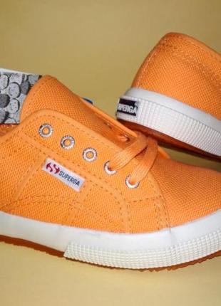 Кеды итальянские superga оранжевые качественные eur 31