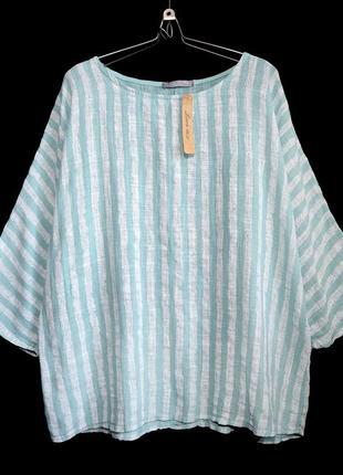 Тоненькая летняя блузка в полоску, made in italy р.16-181 фото