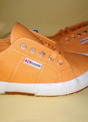 Кеды итальянские superga оранжевые качественные eur 31