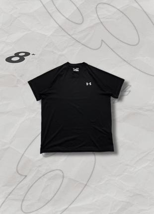 Спортивная футболка under armour / мужская черная базовая футболка для спорта under armour1 фото