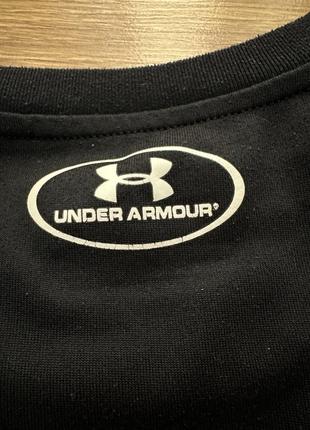 Спортивная футболка under armour / мужская черная базовая футболка для спорта under armour4 фото